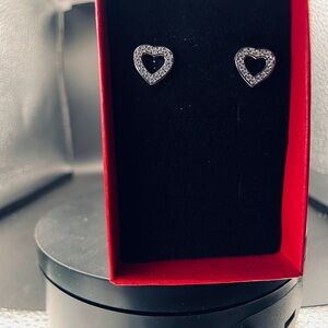 Elegant Silver Heart Earrings